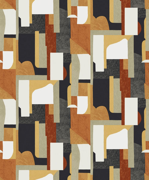 Masureel behang grafisch motief terracotta - 53 cm x 10.05 m - 631815 - vtwonen shop