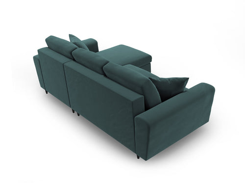 Cosmopolitan Design Omkeerbare converteerbare hoekbank met opbergdoos Kyoto 4-zits, flueel olie - 145x241x88cm