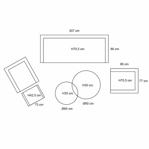 Taste by 4 Seasons loungeset Olivia latte kleurig - 6-delig - vtwonen shop