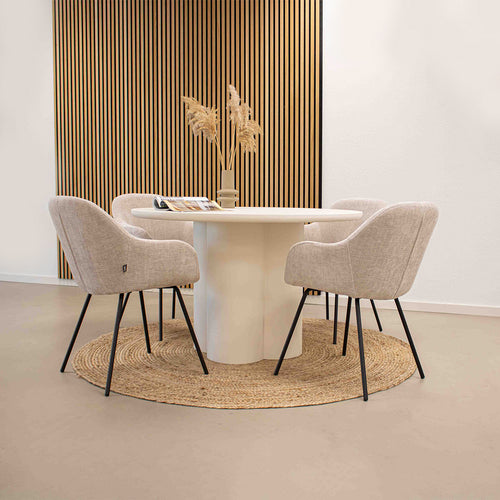 Kick eetkamerstoel Arda - Champagne