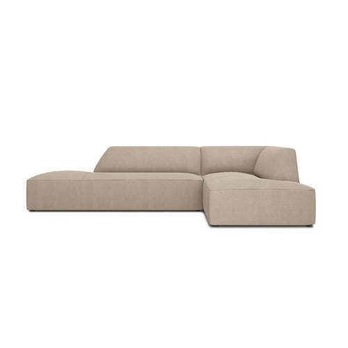 Cosmopolitan Design - Modulaire hoekbank rechts Siena 4-zits, structurele stof donkerbeige - 180x273x69cm