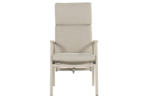 Hartman Tuinstoel Flora -  Beige Aluminium - Zithoogte 48cm - Set van 2