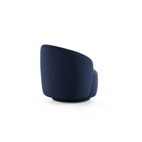 Cosmopolitan Design - Draaistoel Savona boucle marineblauw - 72.5x69x70.5cm