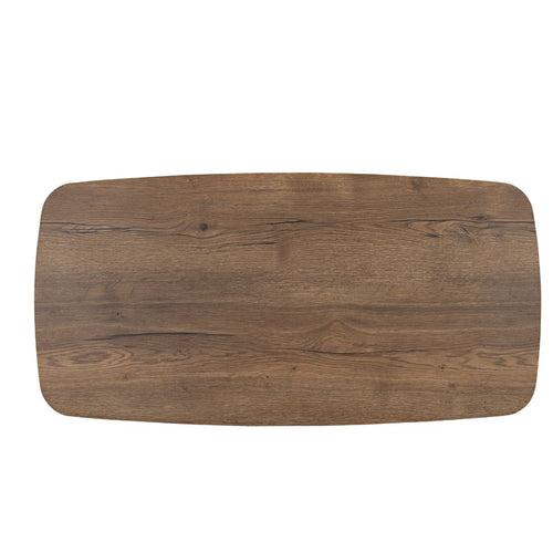Giga Meubel Salontafel Jaimy Donkerbruin – Deens Ovaal – Melamine en Metaal – 120x60x35 cm