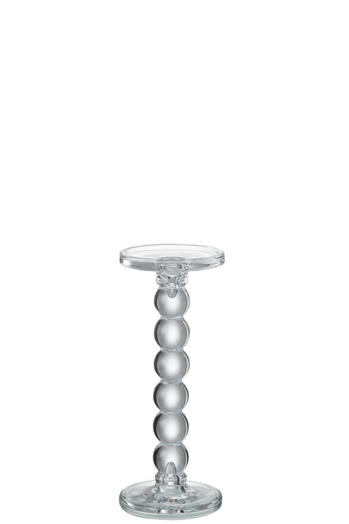 J-Line kaarshouder Druppels - glas - transparant - large - vtwonen shop