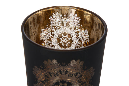 J-Line decoratie Boom Geribbeld - glas - kerstrood - doos van 3 - LED lichtjes - vtwonen shop