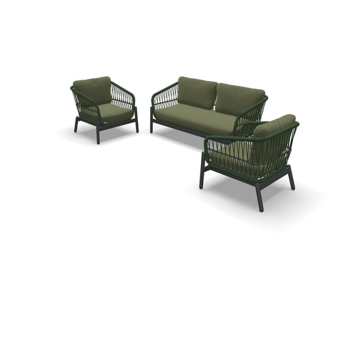Lesli Living loungebank Zavi - groen - 163,5x83x72,5cm