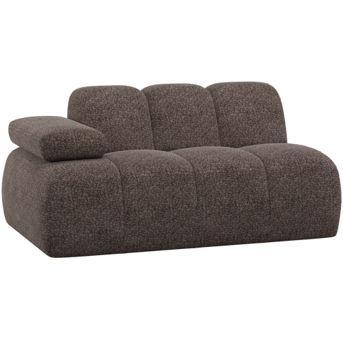 WOOOD 1,5-zits element bank arm links Mojo - Wollig - Bruin - 74x164x97 - vtwonen shop