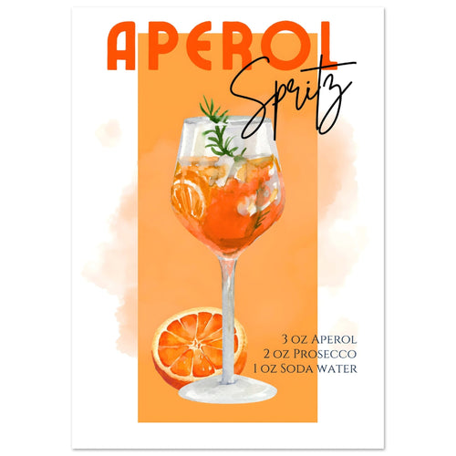 Artfulprints  Aperol Spritz - Orange   poster A4 21x29.7 cm - vtwonen shop