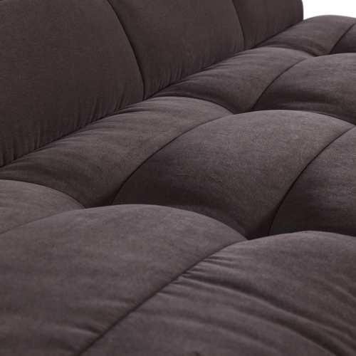 vtwonen Eetbankje Met Rugleuning 164cm Cluster - Velvet - Chocoladebruin - 86x164x75