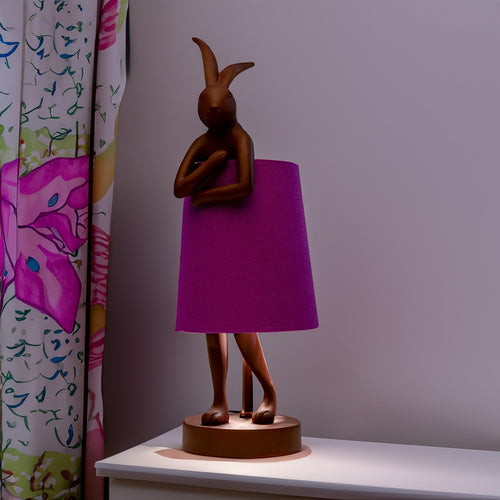 Kare Design tafellamp Animal - konijn - 50cm - bordeaux en paars