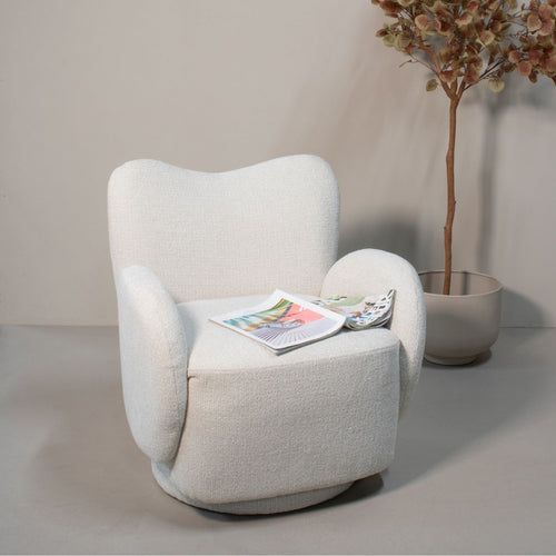 DÉJA Living Draaifauteuil Lola - Stof - Beige - vtwonen shop