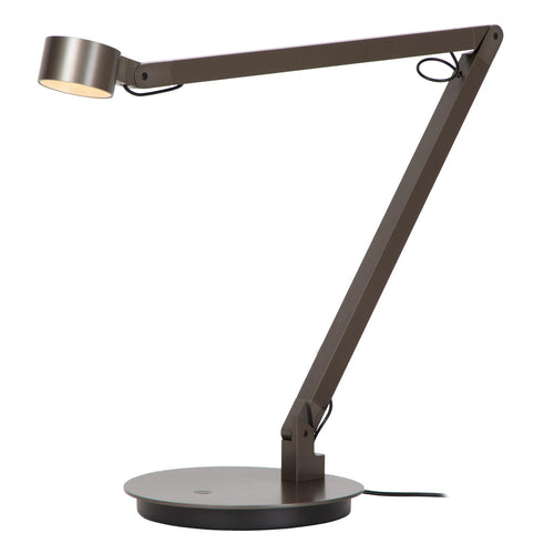 Lucide bureaulamp OGDEN - Geïntegreerde LED - Grijs ijzer