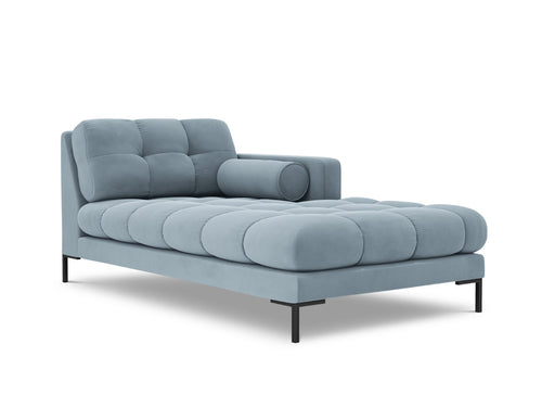Cosmopolitan Design rechter chaise longue Bali flueel, lichtblauw - 185x102x75cm