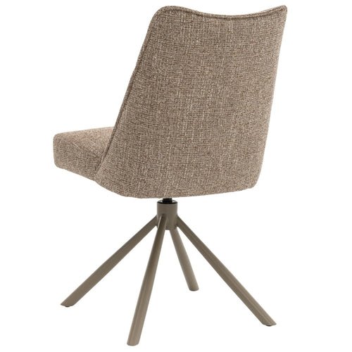 DÉJA Living Eetkamerstoel Meau - Taupe/Taupe - Draaibaar - Set van 2 - vtwonen shop