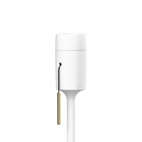Umage Sante vloerlamp white met Komorebi medium oak natural - Ø 29 cm
