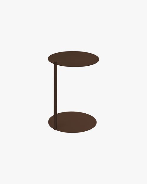 noo.ma Ande Side Table - vierkante stalen bijzettafel 42x42x59 cm, Cocoa Brown
