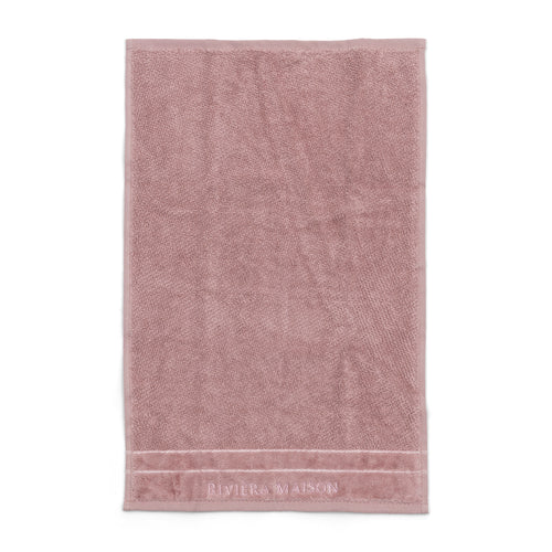 Rivièra Maison RM Elegant Guest Towel mauve 50x30 - Katoen - Mauve - vtwonen shop