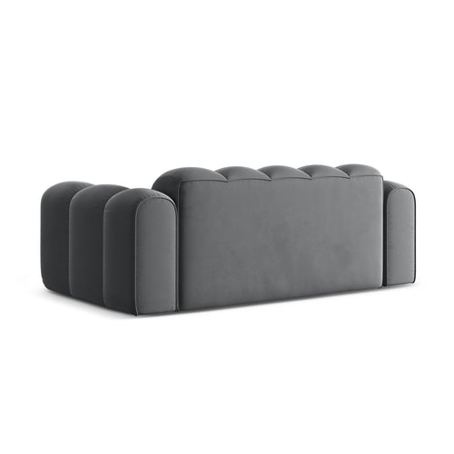 Cosmopolitan Design - Bank Treno 3-zits, flueel grijs - 94x210x70cm