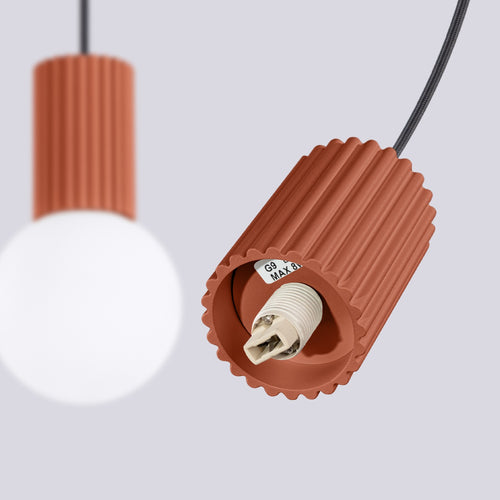 Sollux Lighting Hanglamp HALO 2L rode oker - 33,5x6x120cm