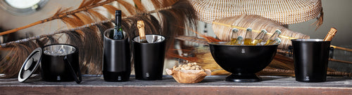 Leopold Vienna - IJsemmer dubbelwandig met deksel - 2,5L rvs mat zwart - vtwonen shop