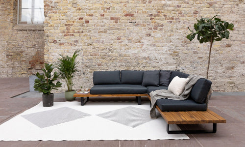 Buitenkleed Kite - Zwart/Wit - dubbelzijdig - EVA Interior - 240 x 340 cm - vtwonen shop