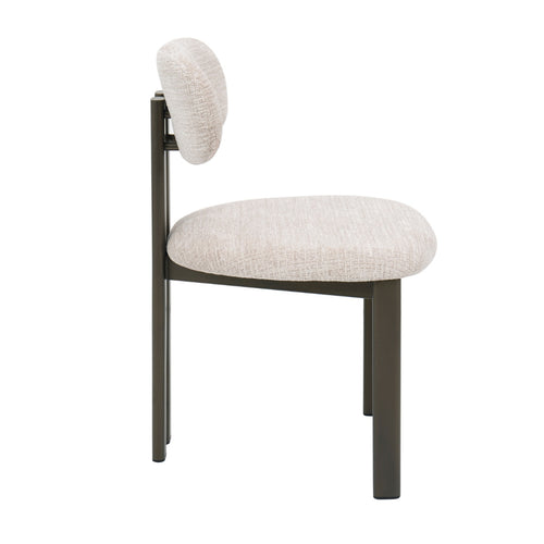 Giga Meubel Eetkamerstoel Noor - Beige/Brons - 51x53x81cm - Set van 2 - vtwonen shop