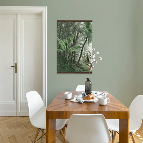 Art for the Home Hangende Poster Linnen - Jungle Landschap Groen - 100x70cm - vtwonen shop