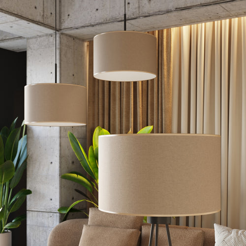Sollux Lighting Hanglamp NEVIA beige - 40x40x137cm