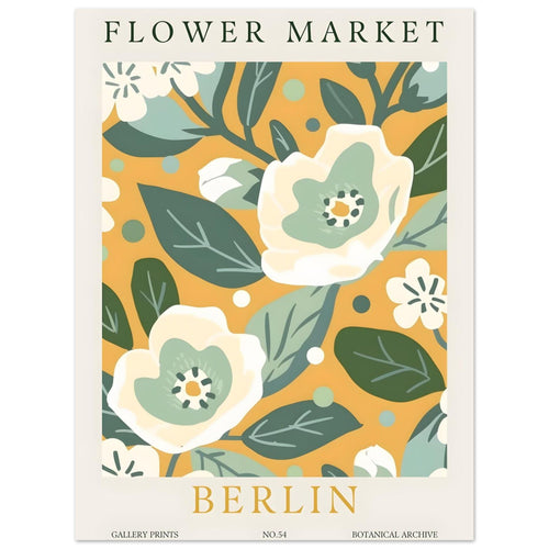 Artfulprints Poster Flower market - Berlin I   - 30x40 cm - Meerkleurig