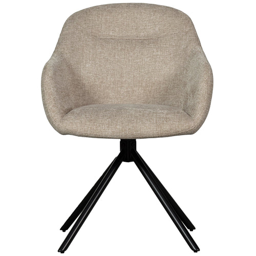 WOOOD eetkamerstoelen Grant-Jaki - Chenille - Zand - Set van 6 - vtwonen shop