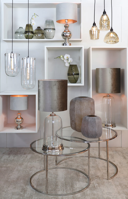 Light & Living tafel  - zilver - 75x75x44 cm
