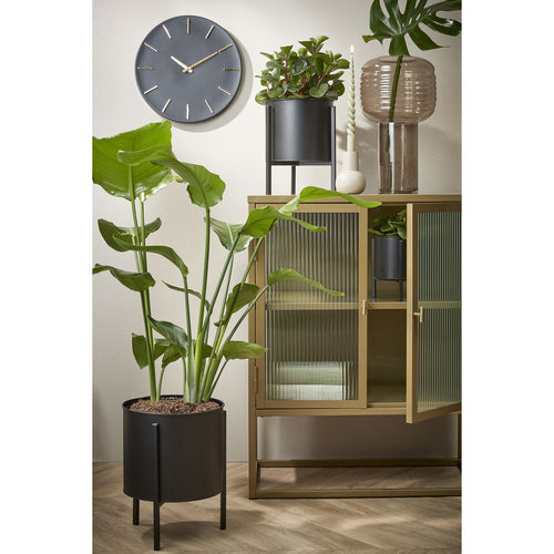 Mica Decorations Brixen Wandklok - Ø36 cm - Zwart