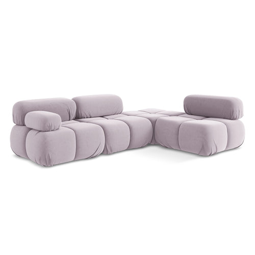 LaMiaSofa hoekbank rechts Sanremo - velours - lavendel - 285x190x70