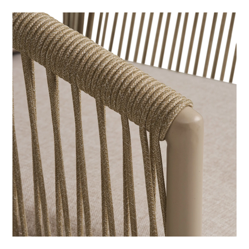 Artichok Mexx aluminium tuinstoel beige - met armleuning en kussen