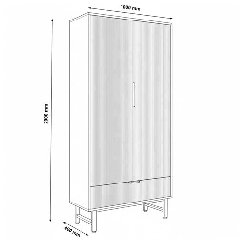 HOME DELUXE kledingkast NYLA - 100 x 200 cm