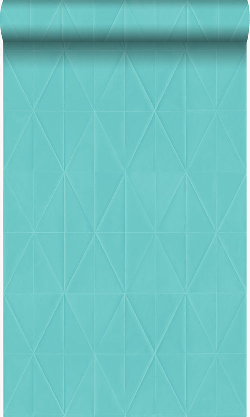 Origin Wallcoverings behang grafische vorm turquoise - 53 cm x 10,05 m - 347234 - vtwonen shop