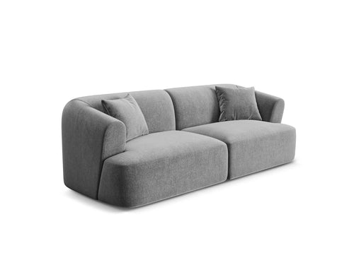 Cosmopolitan Design Modulaire bank Campi 3-zits, flueel grijs - 90x220x70cm