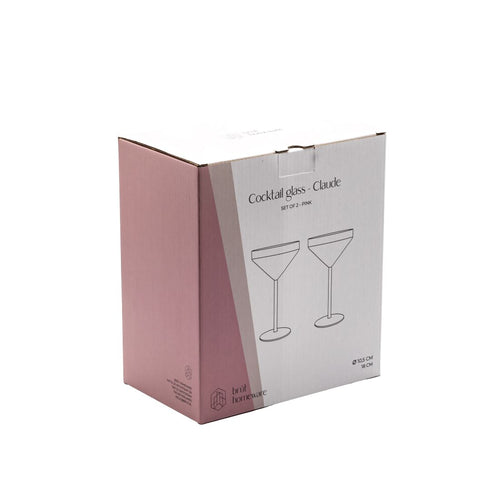 Brût Homeware | Cocktailglas Claude | Set van 2 | roze