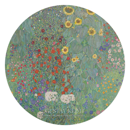 Reinders glasschilderij Gustav Klimt - Boerderijtuin - Ø 70cm