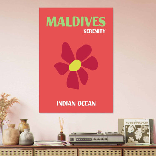 Artfulprints  Indian Ocean - Maldives   poster 70x100 cm - vtwonen shop