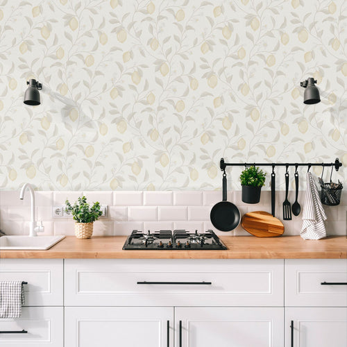 Sanders & Sanders behang fruit beige - 53 cm x 10 m - 641015
