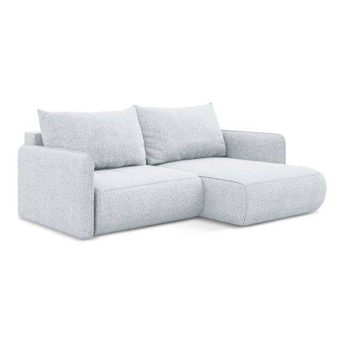 LaMiaSofa hoekbank rechts Palermo - chenille stof - lichtblauw - 207x148x86
