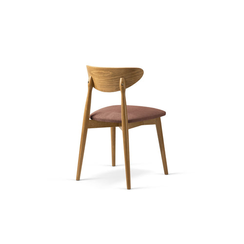 Set van 2 stoelen Leon chenille donkerroze - 48x47.5x79cm