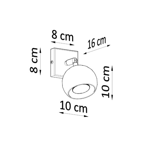 Sollux Lighting Wandlamp OCULARE wit - 10x16x10cm