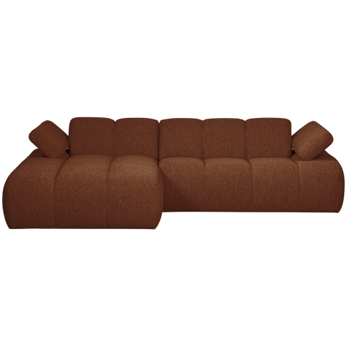 WOOOD chaise longue bank links Mojo - Bouclé - Roest Bruin Melange