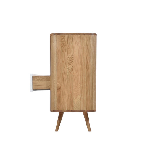 Gazzda Ena Drawer Eikenhouten Ladekast - Naturel / Wit