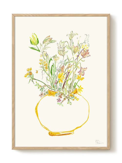 Mette Rix - Wild Flowers Green - PSTR studio Kunst Poster - vtwonen shop