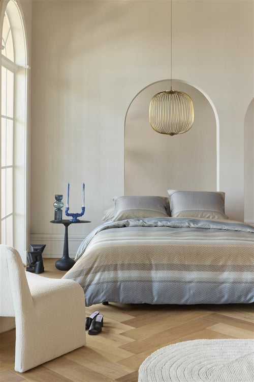 Kardol dekbedovertrek Beaming - 200x200/220 cm - blauw grijs - vtwonen shop