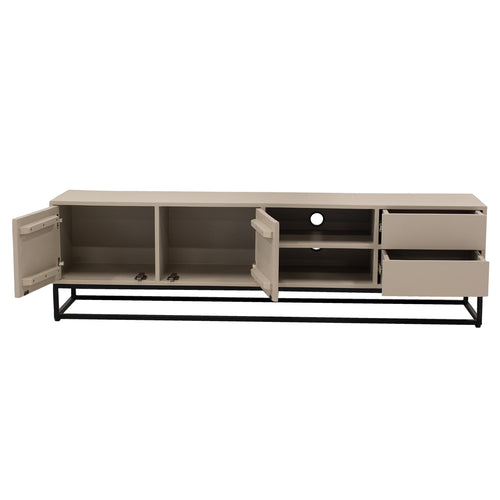 Giga Meubel Tv-Meubel Cervi - Mangohout/Metaal - Taupe - 180cm - vtwonen shop
